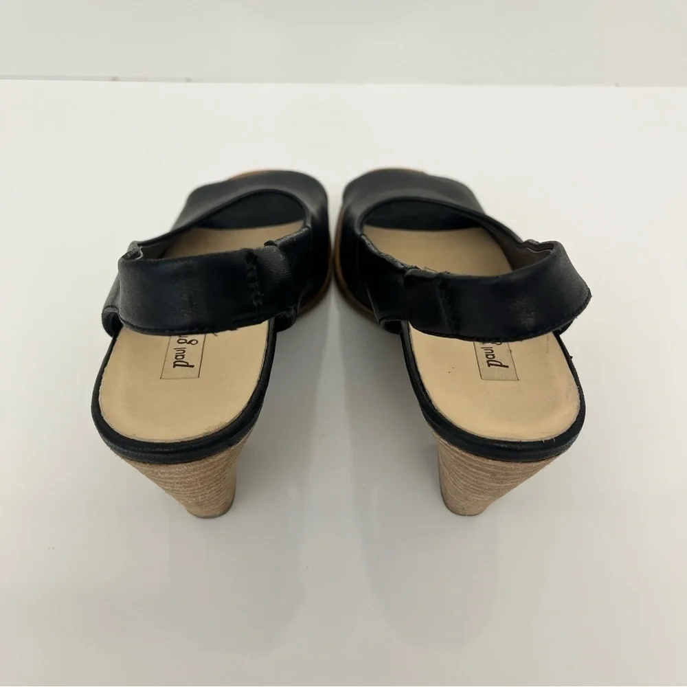 PAUL GREEN Savanah Slingback Peep Toe Leather Sandals in Black Women US 5 - Picture 9 of 13